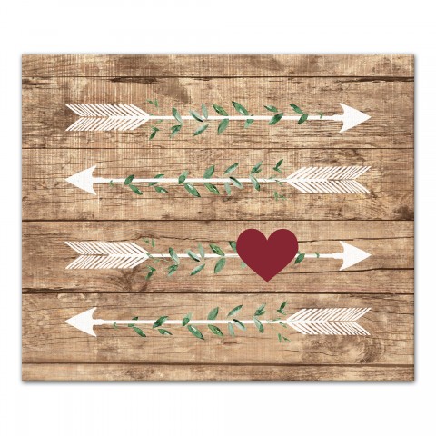 Arrow Heart 24x20 Canvas Wall Art