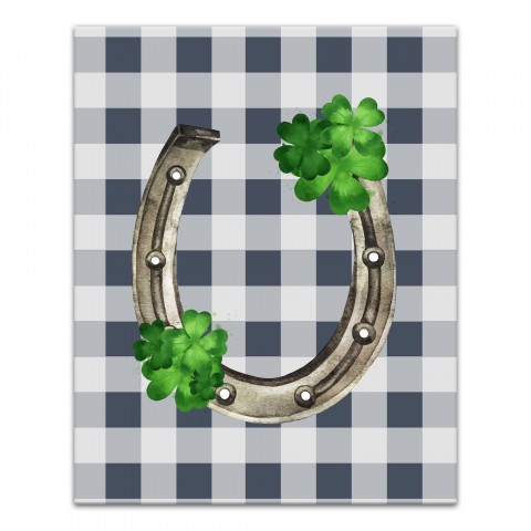 Clover Horseshoe 16x20 Canvas Wall Art