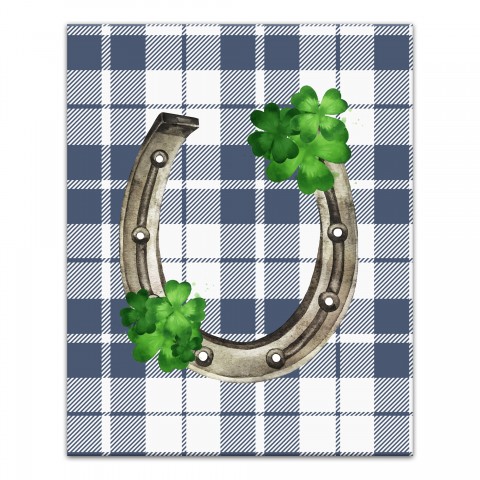 Clover Horseshoe 16x20 Canvas Wall Art