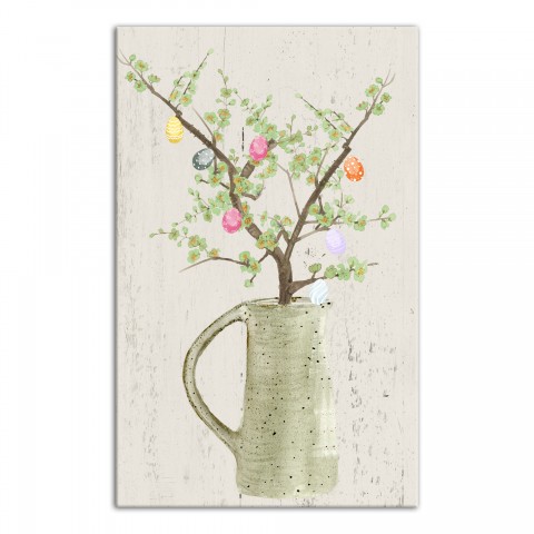 Distressed Easter Tree 20x30 Canvas Wall Art