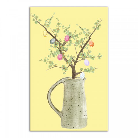 Easter Tree Yellow 20x30 Canvas Wall Art