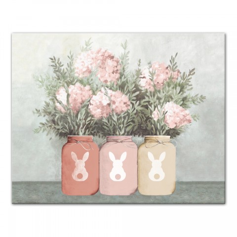 Easter Mason Jars  20x16 Canvas Wall Art