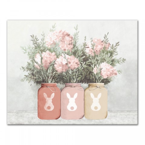 Easter Mason Jars  20x16 Canvas Wall Art