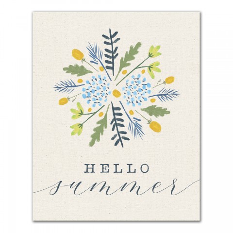 Hello Summer 16x20 Canvas Wall Art