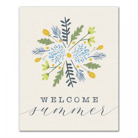 Welcome Summer  16x20 Canvas Wall Art