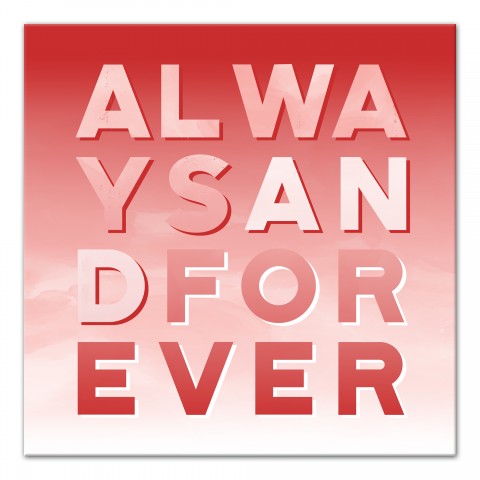 Always Forever Watercolor  12x12 Canvas Wall Art
