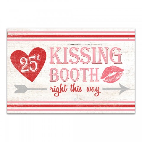 Kissing Booth  18x12 Canvas Wall Art