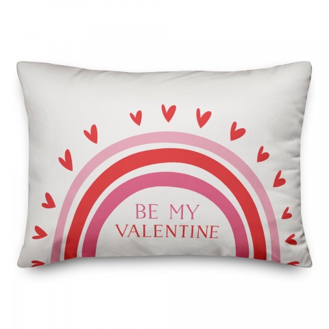 Be My Valentine Rainbow 14x20 Spun Poly Pillow