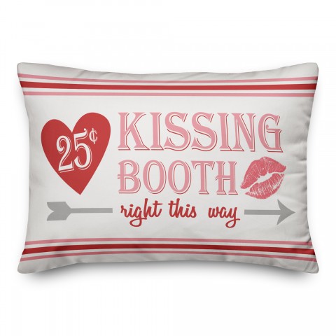 Kissing Booth This Way 14x20 Spun Poly Pillow