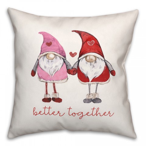 Love Gnomes Better Together 16x16 Spun Poly Pillow