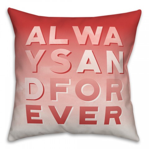 Always Forever Watercolor 16x16 Spun Poly Pillow