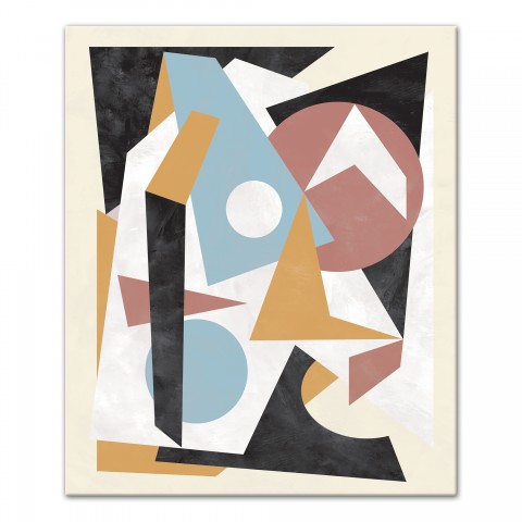 Geo Shapes Stacked Colors 20x24 Canvas Wall Art