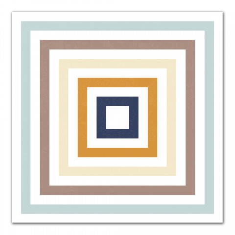 Pastel Mod Squares 24x24 Canvas Wall Art