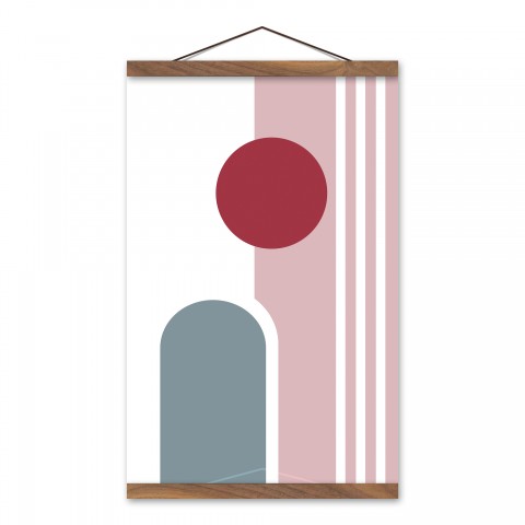 Circle Arch Colorful 12x18 Teak Hanging Canvas