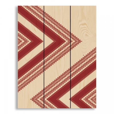 Zig Zag Cream 10.5x14 Pallet Wood Art