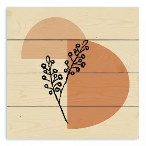 Geometric Floral 14x14 Pallet Wood Art