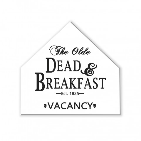 Dead Breakfast  12x12 House Shaped Canvas