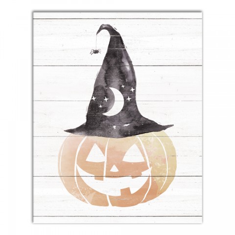 Pumpkin Hat  16x20 Canvas Wall Art