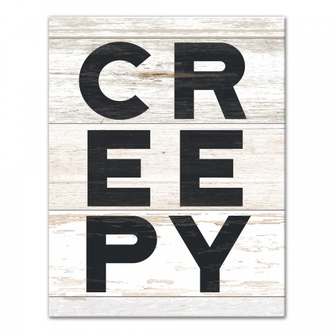 Creepy Wood Slats  11x14 Canvas Wall Art