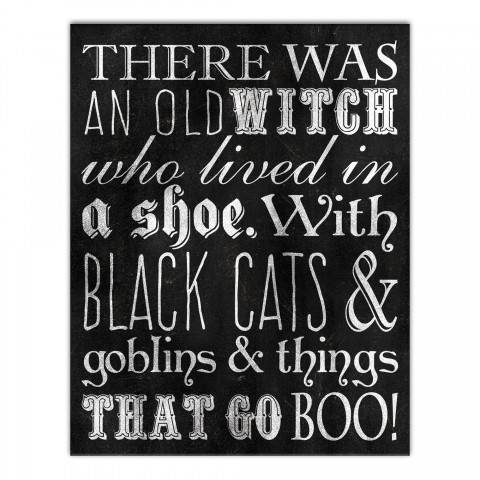 Old Witch  11x14 Canvas Wall Art