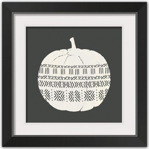 Cream Pumpkin 16x16 Black Framed Print Under Glass