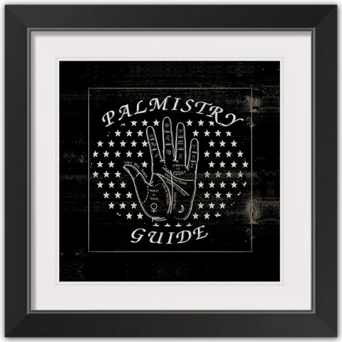 Palmistry 16x16 Black Framed Print Under Glass