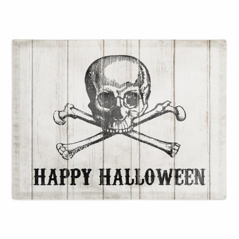 Happy Halloween Skull  18x14 Poly Twill Placemat