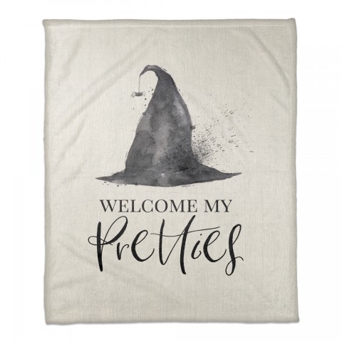 Welcome My Pretties 50x60 Coral Fleece Blanket