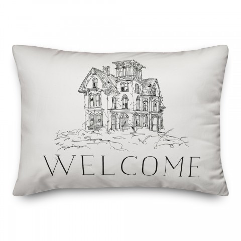 Drawn Haunted  14x20 Spun Poly Pillow