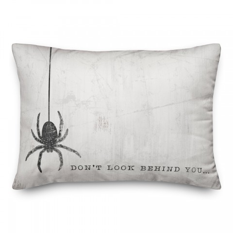 Look Behind You Spider 14x20 Spun Poly Pillow