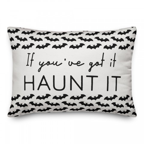 Bat Pattern Border   14x20 Spun Poly Pillow