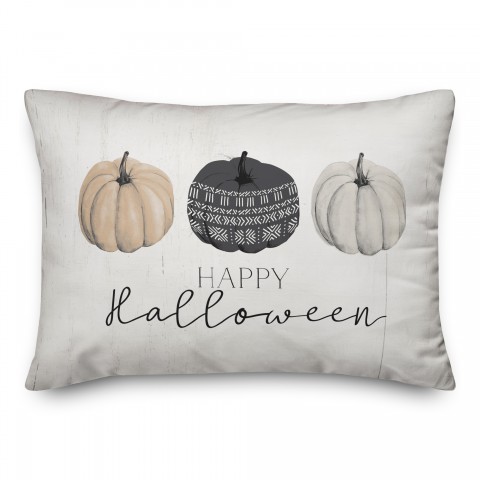 Happy Halloween Pumpkins  14x20 Spun Poly Pillow