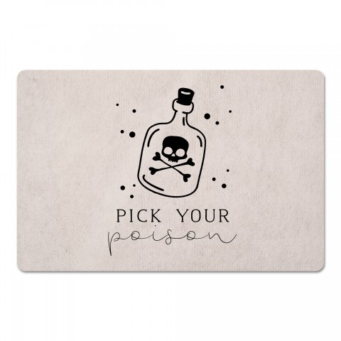 Pick Poison Bottle Cream 27x18 Floor Mat