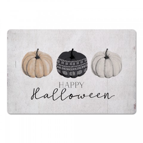 Happy Halloween Pumpkins 27x18 Floor Mat