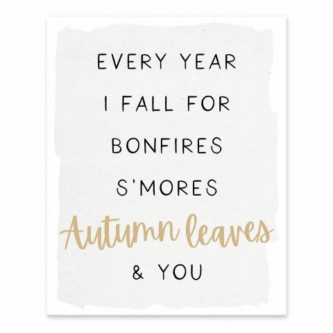Every Year I Fall For You 8x10 Tabletop Canvas