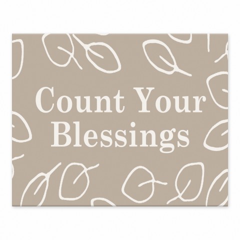 Count Blessings  10x8 Tabletop Canvas