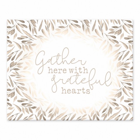 Gather Grateful  10x8 Tabletop Canvas