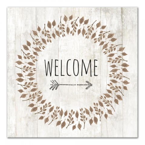 Autumn Welcome 12x12 Canvas Wall Art