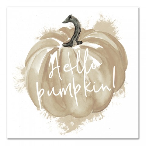 Hello Pumpkin 12x12 Canvas Wall Art