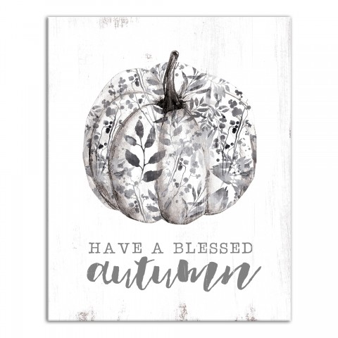 Botanical Pumpkin 16x20 Canvas Wall Art