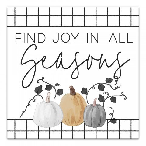 Seasons Joy 16x16 Canvas Wall Art