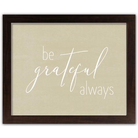 Grateful  14X11 Black Framed Print Under Glass