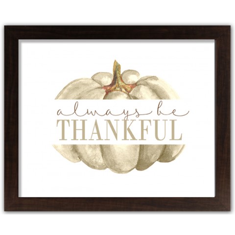 Thankful  14X11 Black Framed Print Under Glass