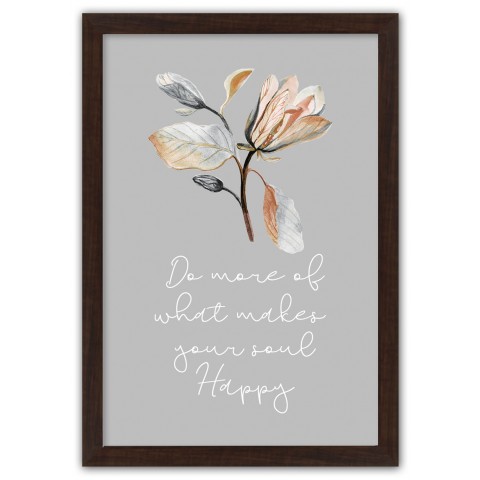 Happy  20x30 Black Framed Print Under Glass
