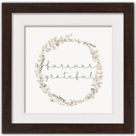 Grateful  16x16 Black Framed Print Under Glass