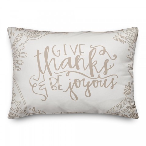 Joyful Thanks 14x20 Spun Poly Pillow
