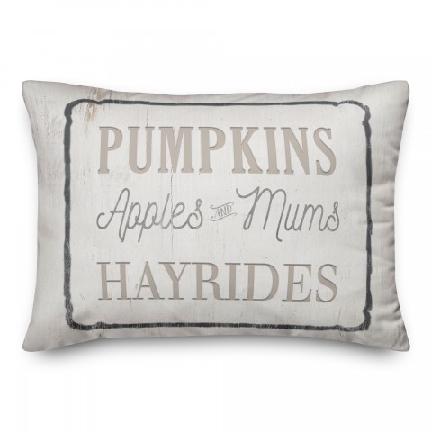 Pumpkins And Hayrides 14x20 Spun Poly Pillow