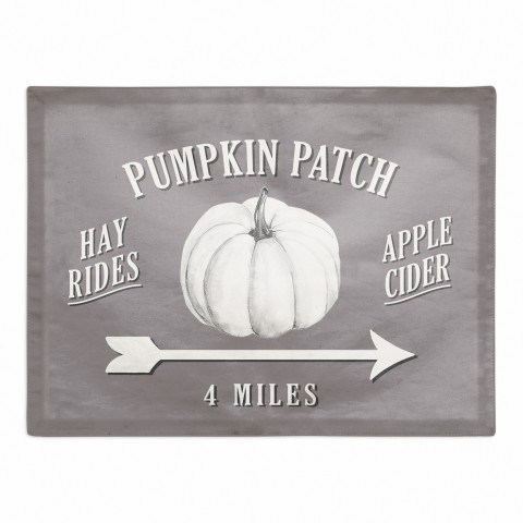 Gray Pumpkin Patch  18x14 Poly Twill Placemat