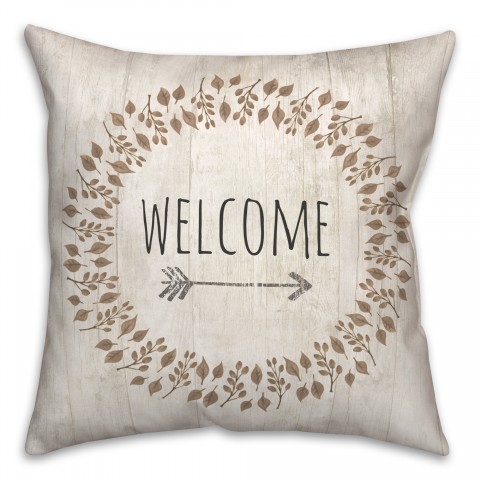 Autumn Welcome Wreath Pillow
