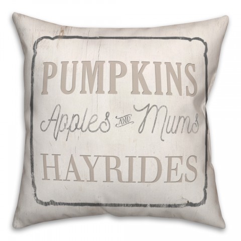 Pumpkins and Hayrides Pillow